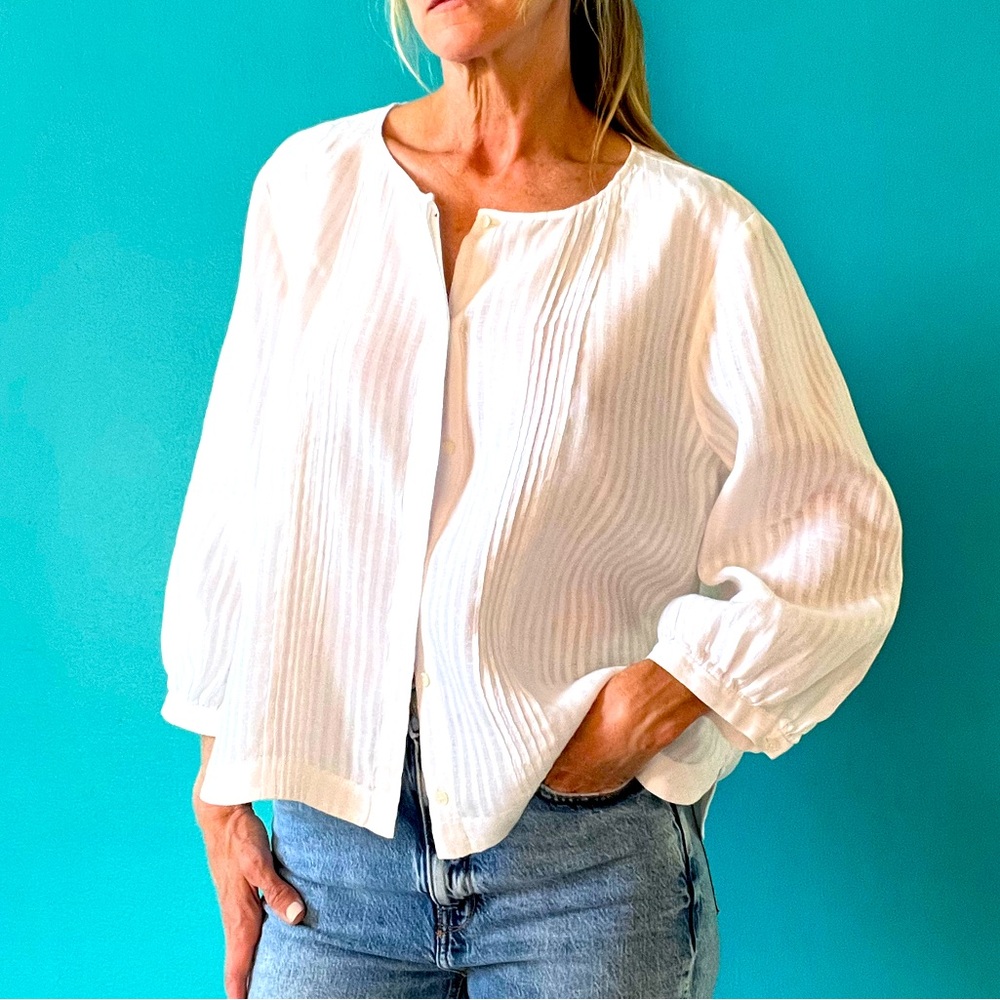 Frame Denim cotton blouse sz L